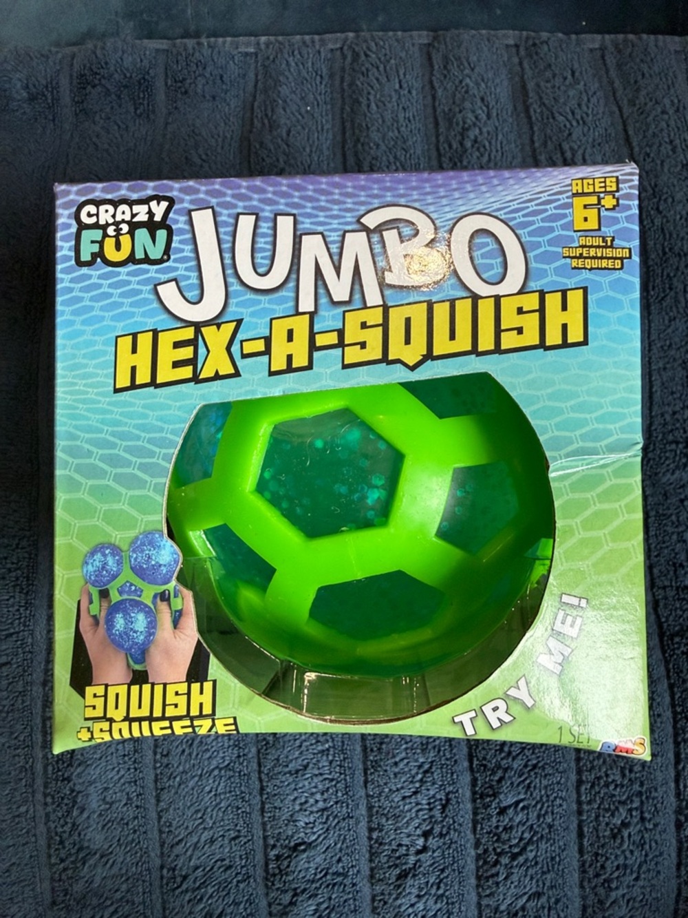 Jumbo Hex-A-Squish Sensory Ball - Bright Green